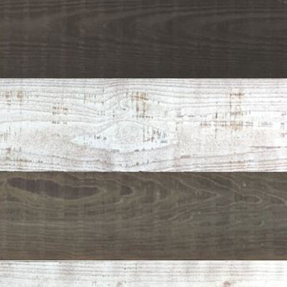 5" x 48" Thermo Treated Gold Black and White Mixed Color Wood Wall Plank Set
