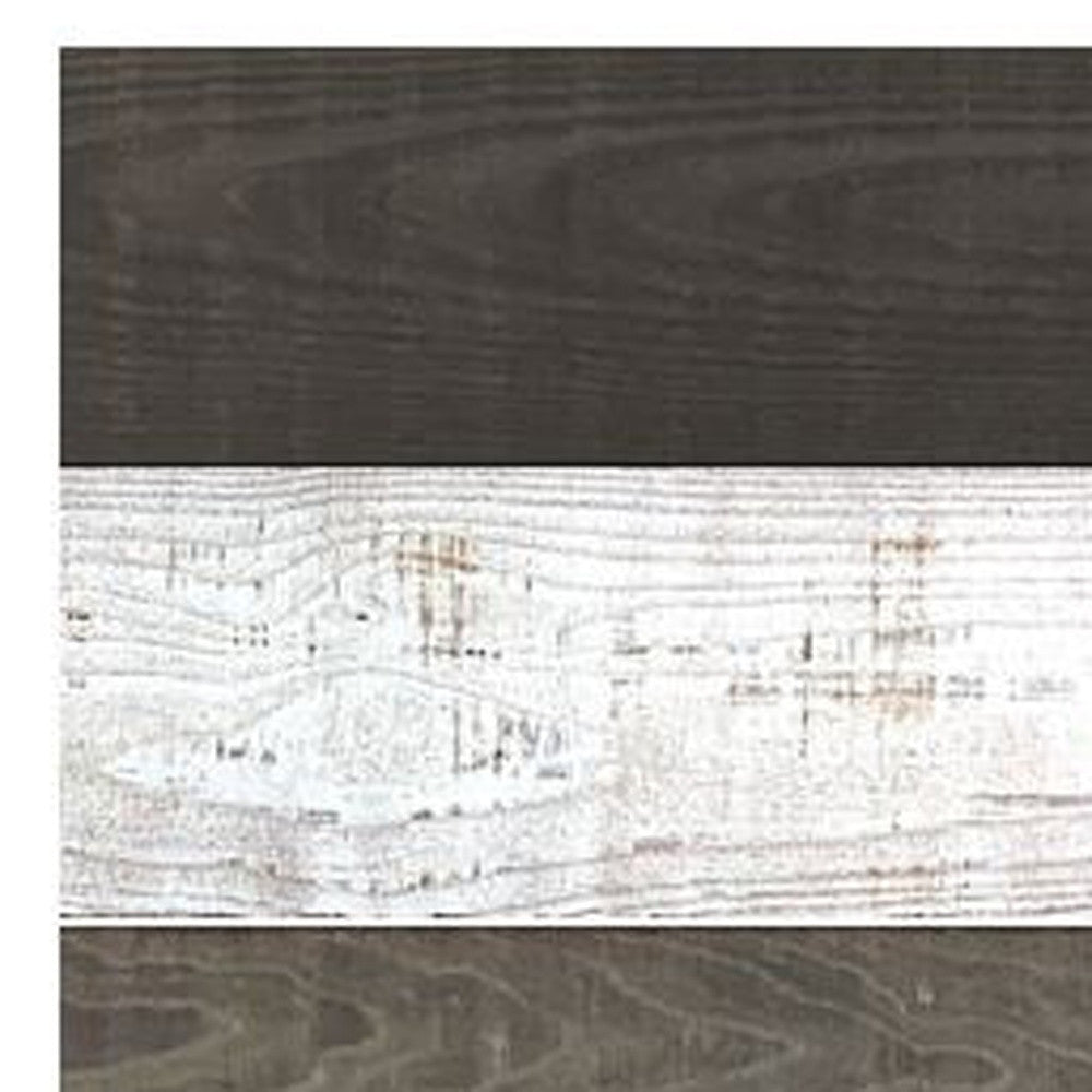 5" x 48" Thermo Treated Black White and Whitewash Mixed Color Wood Wall Plank Set
