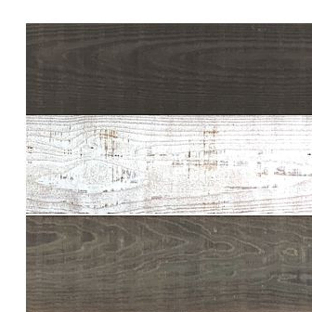 5" x 48" Thermo Treated Black White and Whitewash Mixed Color Wood Wall Plank Set