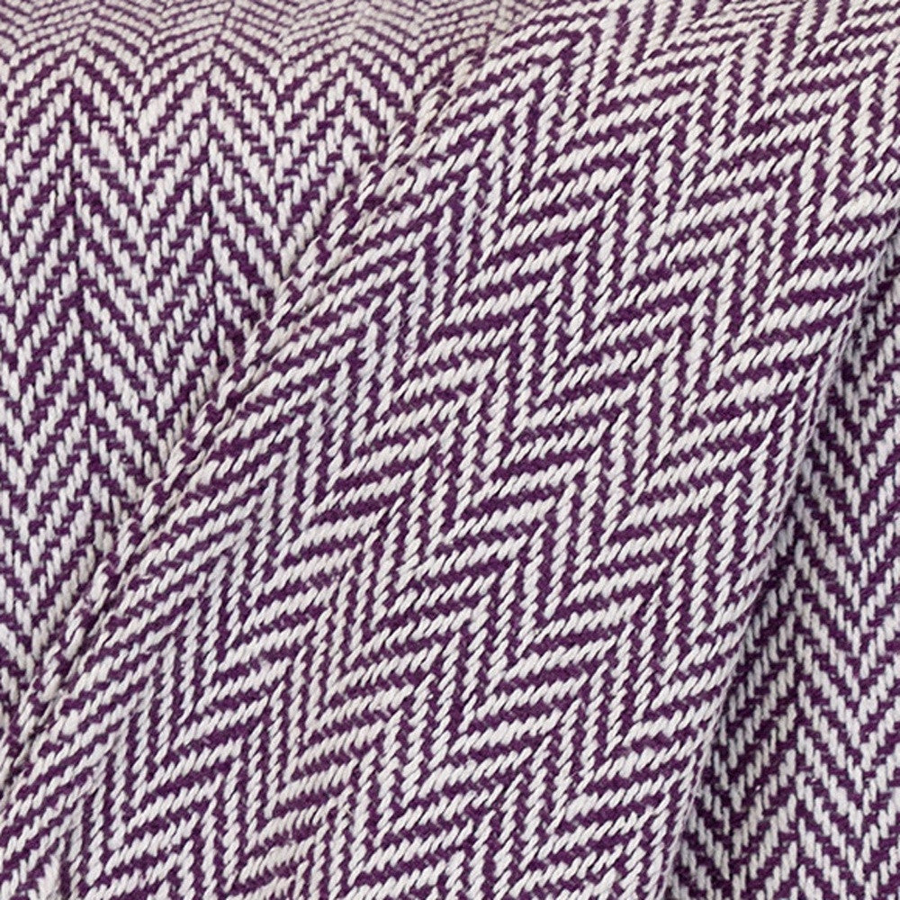 Purple Woven Cotton Abstract Throw Blanket