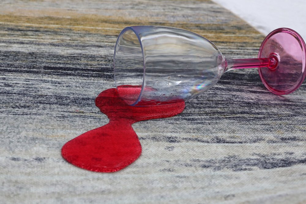 4' X 6' Blue Ivory and Gold Abstract Power Loom Area Rug