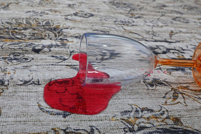 5' X 8' Beige Oriental Distressed Stain Resistant Area Rug