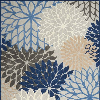 10' X 13' Blue Indoor Outdoor Area Rug