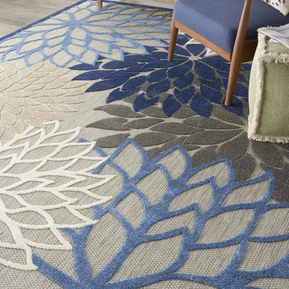 10' X 13' Blue Indoor Outdoor Area Rug