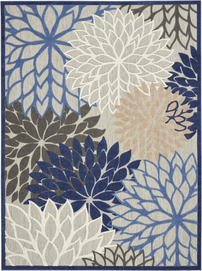 10' X 13' Blue Indoor Outdoor Area Rug