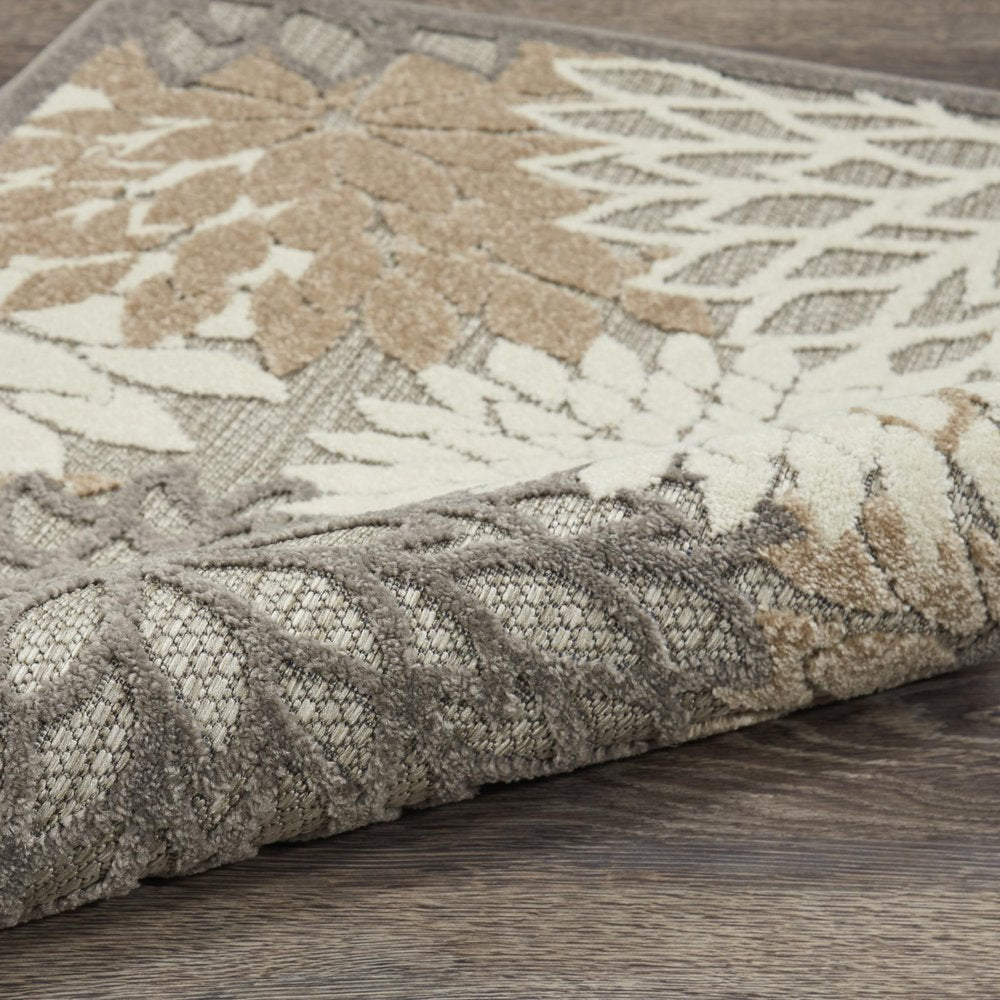 3' X 5' Gray And Ivory Indoor Outdoor Area Rug