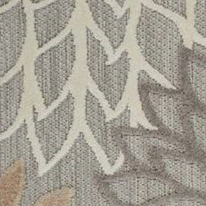 3' X 5' Gray And Ivory Indoor Outdoor Area Rug