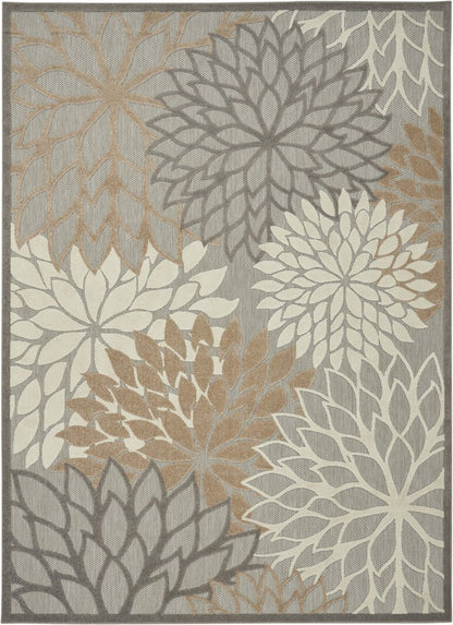 10' X 13' Gray And Ivory Indoor Outdoor Area Rug