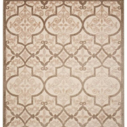 10' X 13' Cream Indoor Outdoor Area Rug