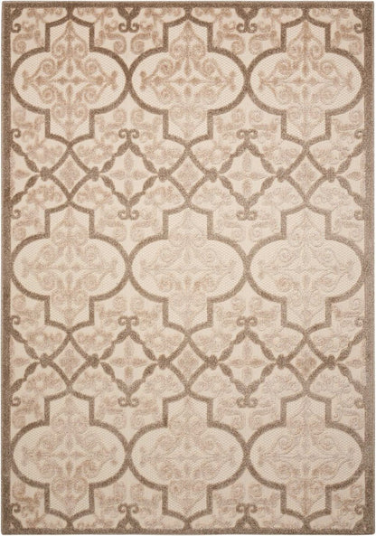 10' X 13' Cream Indoor Outdoor Area Rug