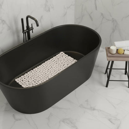 35" Beige Spa Pebbles Non Slip Bathtub Mat
