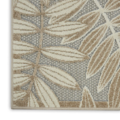 10' X 13' Gray And Ivory Indoor Outdoor Area Rug