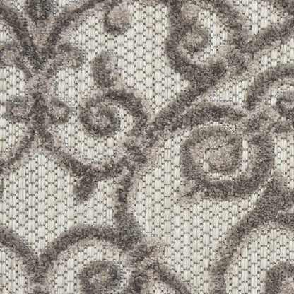 10' X 13' Gray Indoor Outdoor Area Rug
