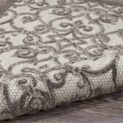 10' X 13' Gray Indoor Outdoor Area Rug