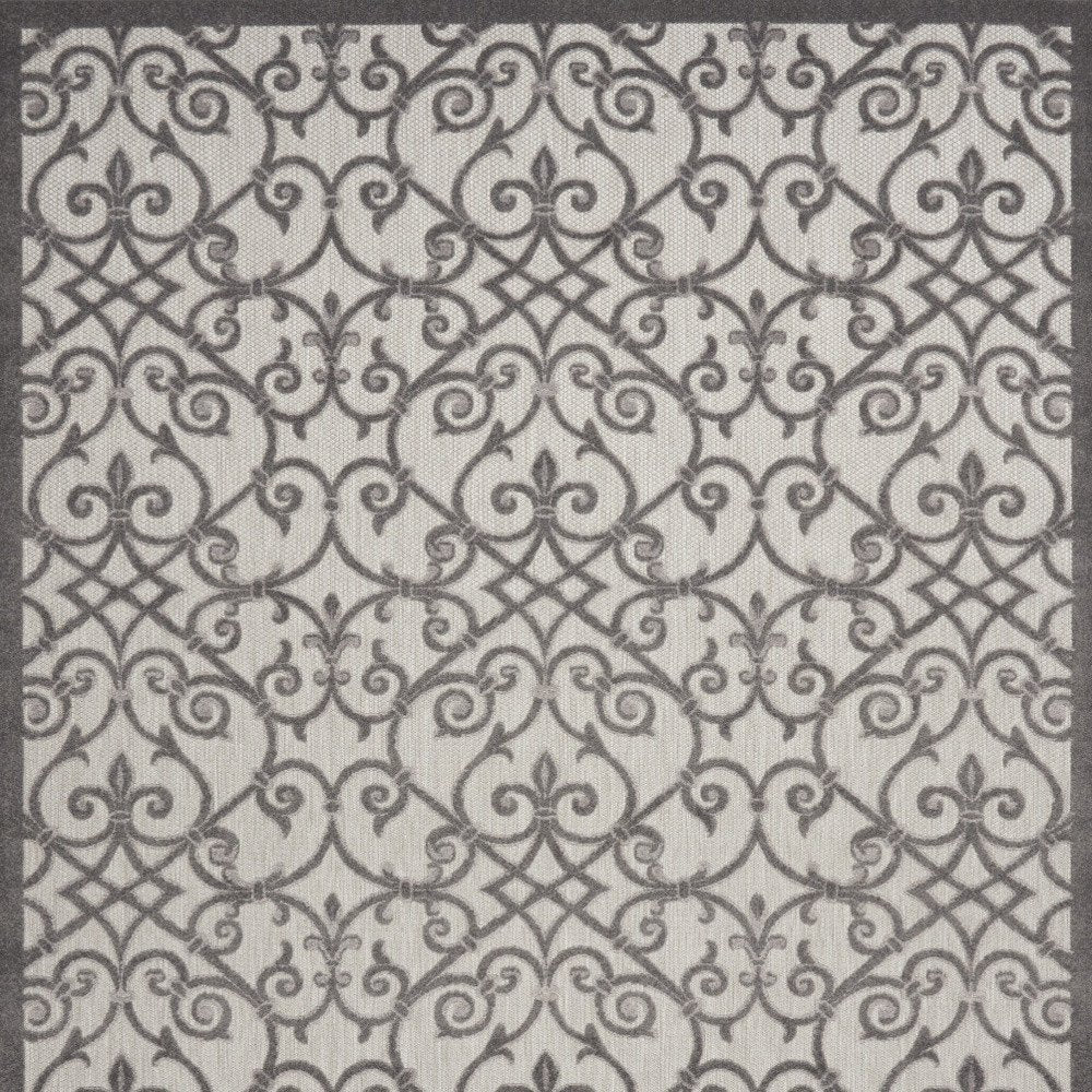 10' X 13' Gray Indoor Outdoor Area Rug