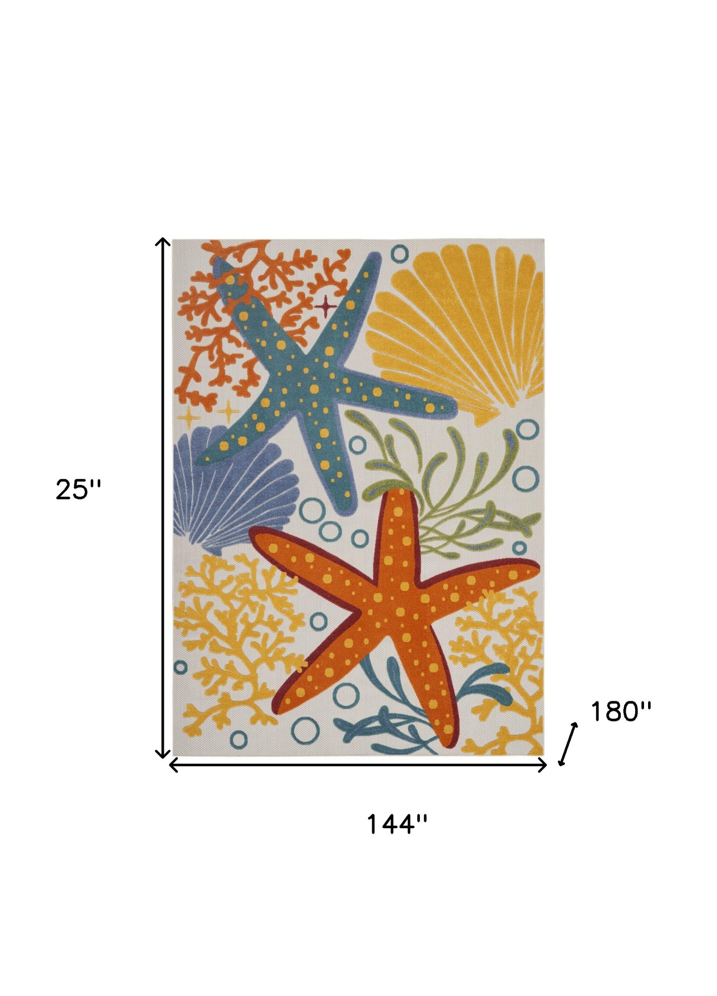 12' X 15' Orange Blue And Yellow Animal Print Non Skid Indoor Outdoor Area Rug