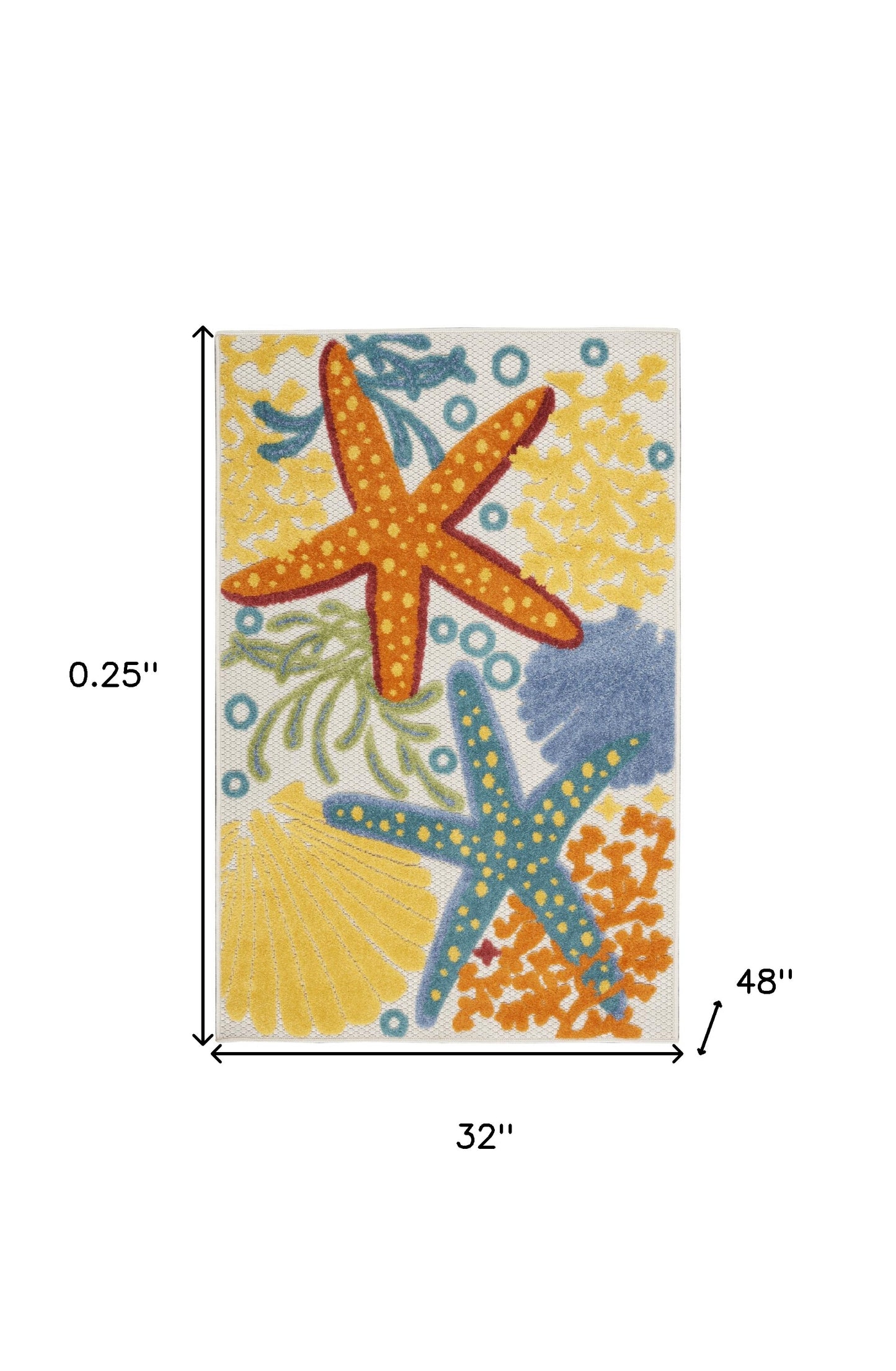 3' X 4' Orange Blue And Yellow Animal Print Non Skid Indoor Outdoor Area Rug
