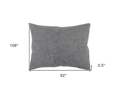 Gray Damask King Quilt