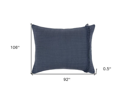 Indigo Checkered King Quilt