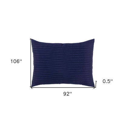 Indigo Geometric King Quilt