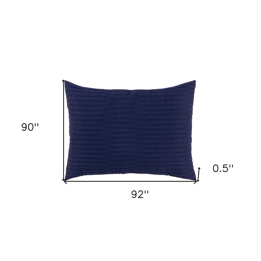 Indigo Geometric Queen Quilt