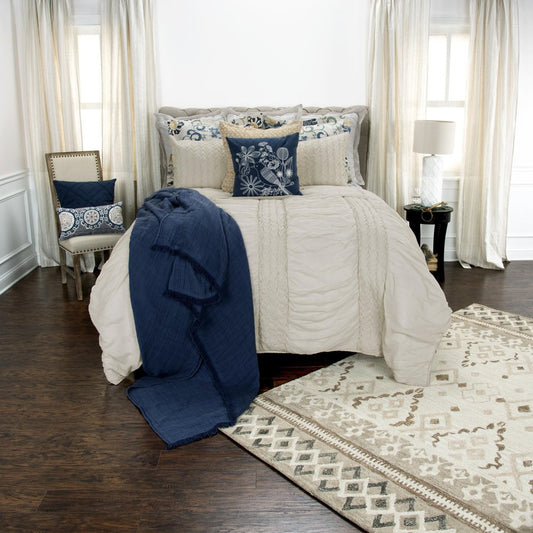 Ivory Geometric King Quilt