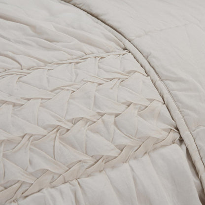 Ivory Geometric King Quilt