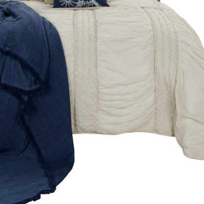 Ivory Geometric King Quilt