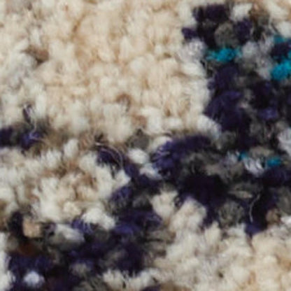 3' X 5' Ivory And Teal Blue Abstract Power Loom Non Skid Area Rug