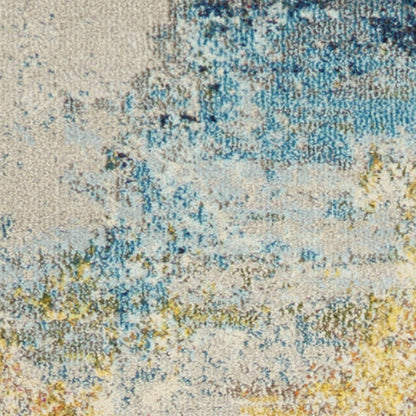 2' X 6' Sealife Abstract Power Loom Non Skid Runner Rug