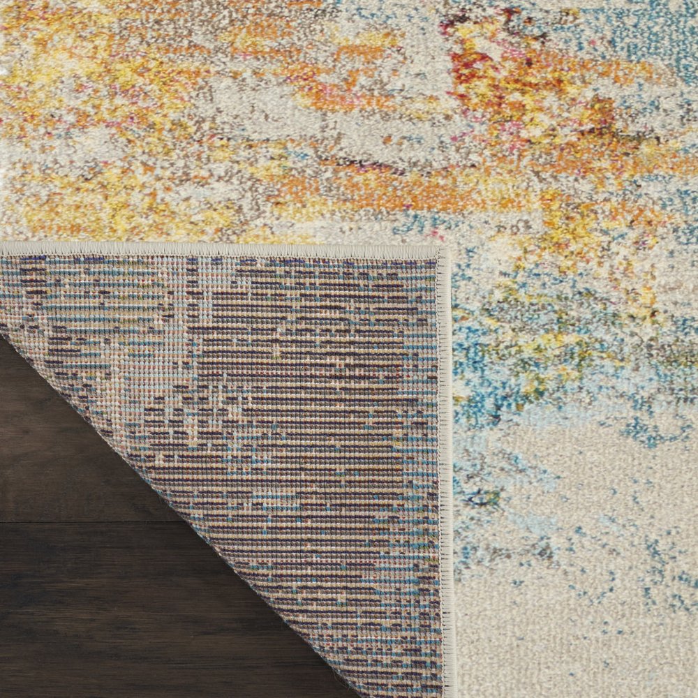 2' X 8' Sealife Abstract Power Loom Non Skid Runner Rug
