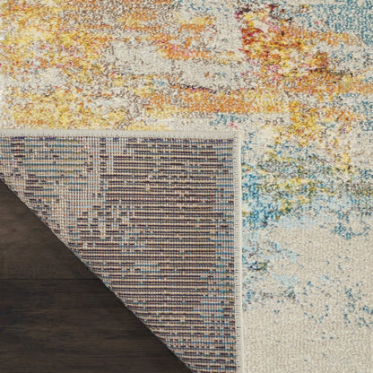 2' X 8' Sealife Abstract Power Loom Non Skid Runner Rug