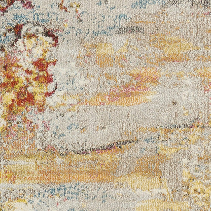 2' X 8' Sealife Abstract Power Loom Non Skid Runner Rug