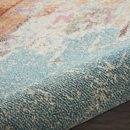 2' X 8' Sealife Abstract Power Loom Non Skid Runner Rug