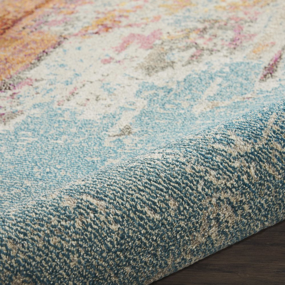 2' X 8' Sealife Abstract Power Loom Non Skid Runner Rug