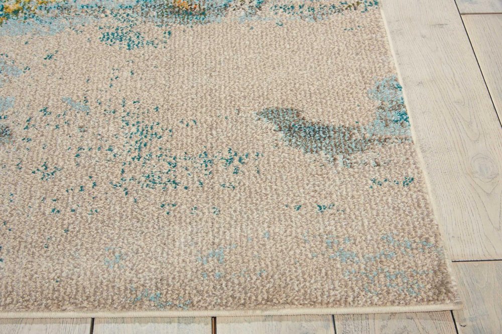2' X 8' Sealife Abstract Power Loom Non Skid Runner Rug