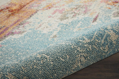 3' X 5' Sealife Abstract Power Loom Non Skid Area Rug
