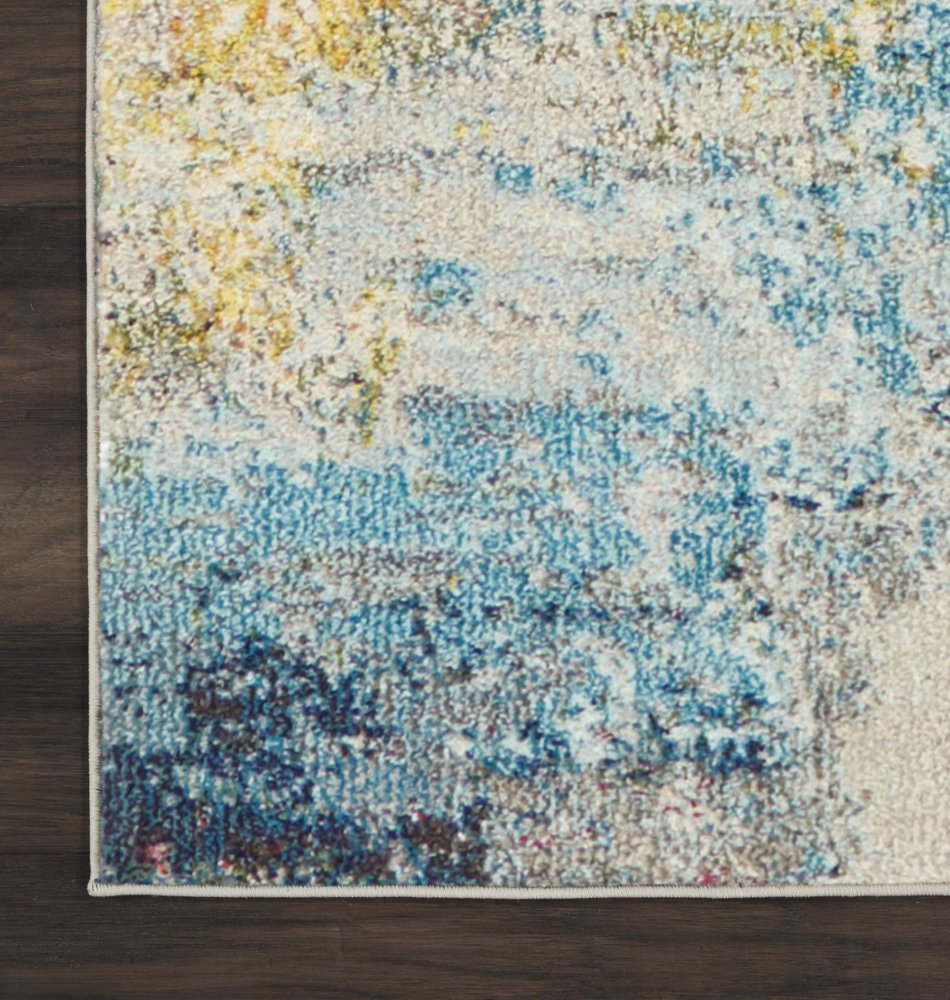 4' X 6' Sealife Abstract Power Loom Non Skid Area Rug