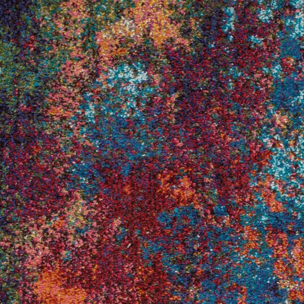 2' X 4' Atlantic Abstract Power Loom Non Skid Area Rug