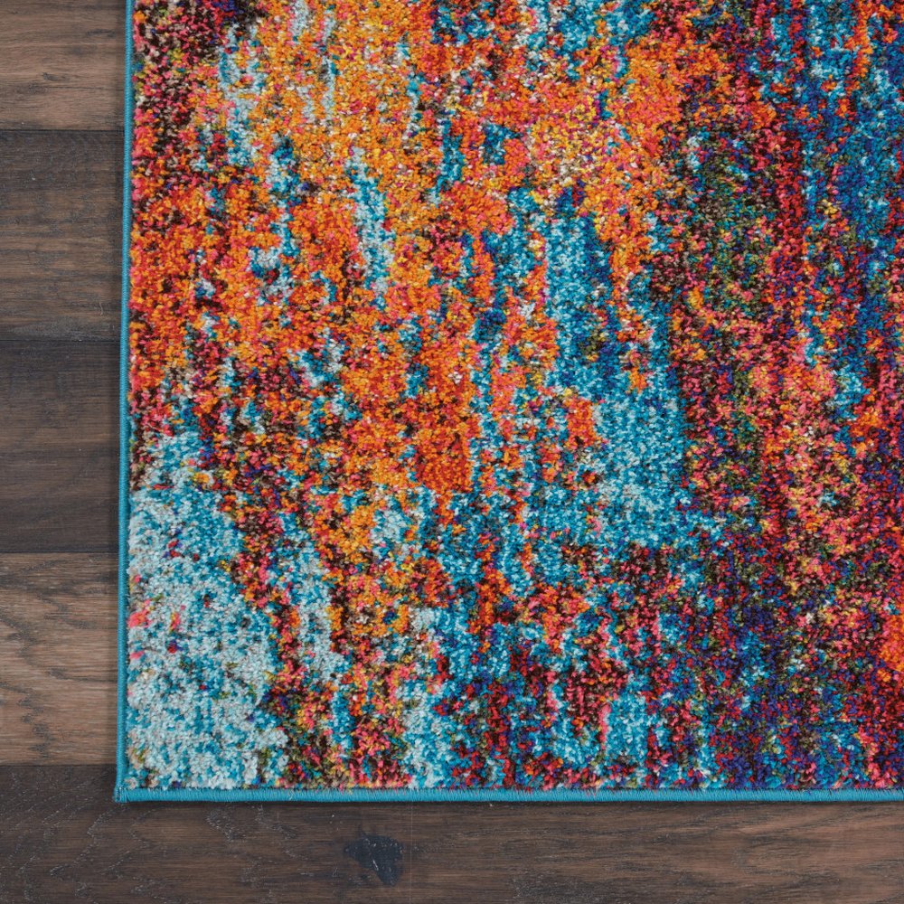 2' X 8' Atlantic Abstract Power Loom Non Skid Runner Rug