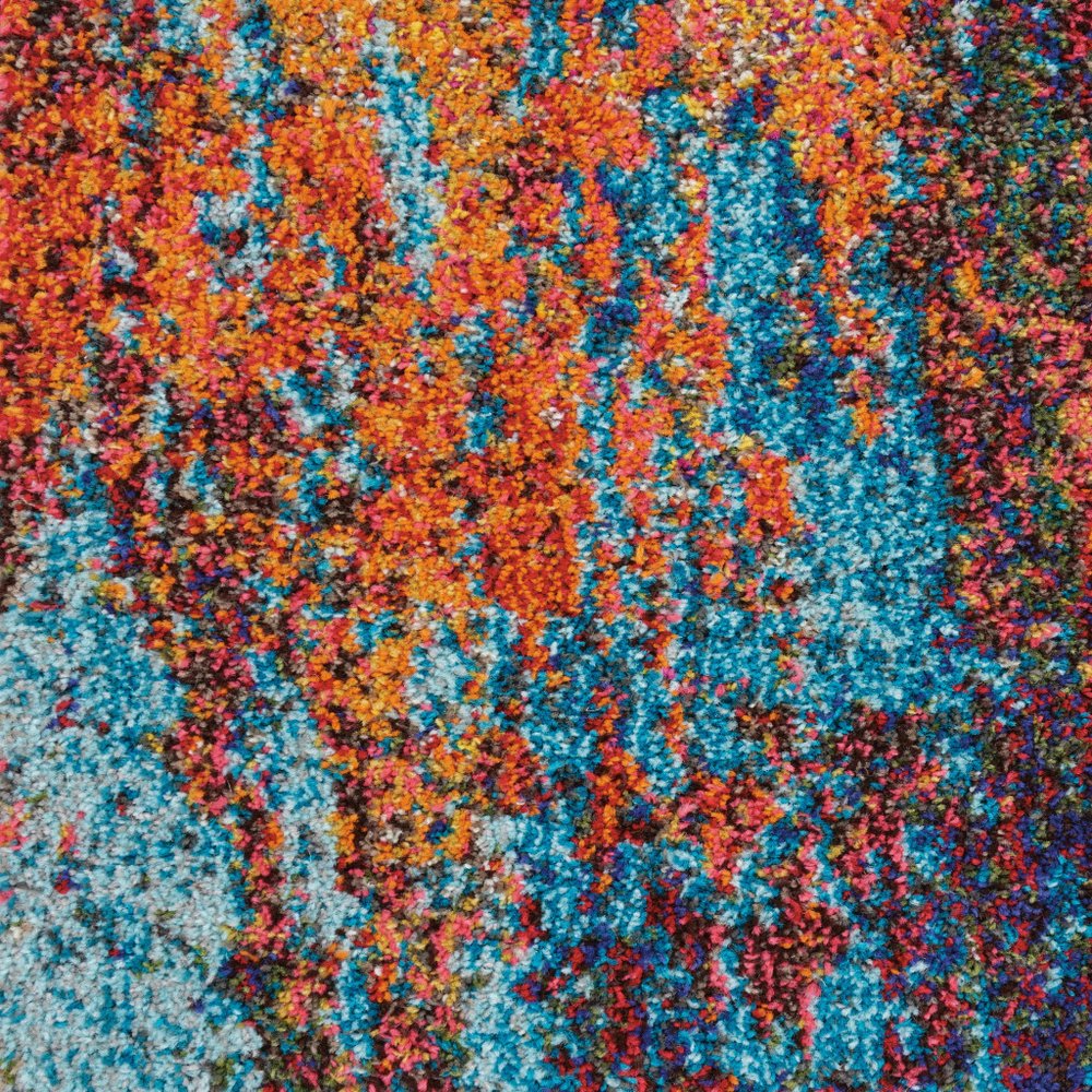 2' X 8' Atlantic Abstract Power Loom Non Skid Runner Rug
