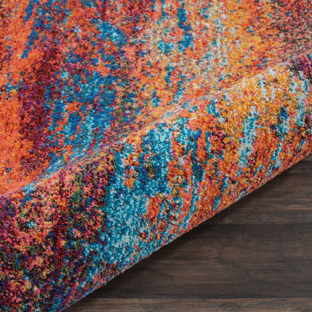2' X 8' Atlantic Abstract Power Loom Non Skid Runner Rug