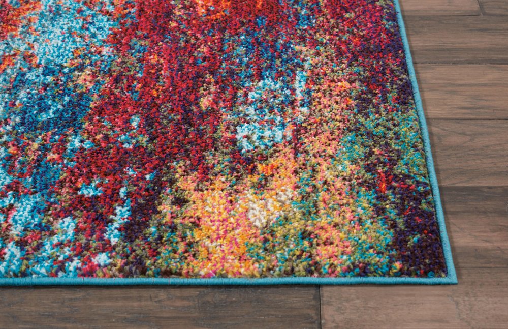 2' X 8' Atlantic Abstract Power Loom Non Skid Runner Rug