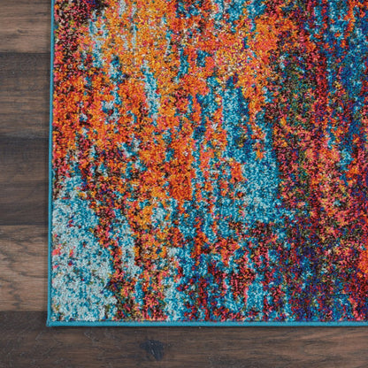 3' X 5' Atlantic Abstract Power Loom Non Skid Area Rug