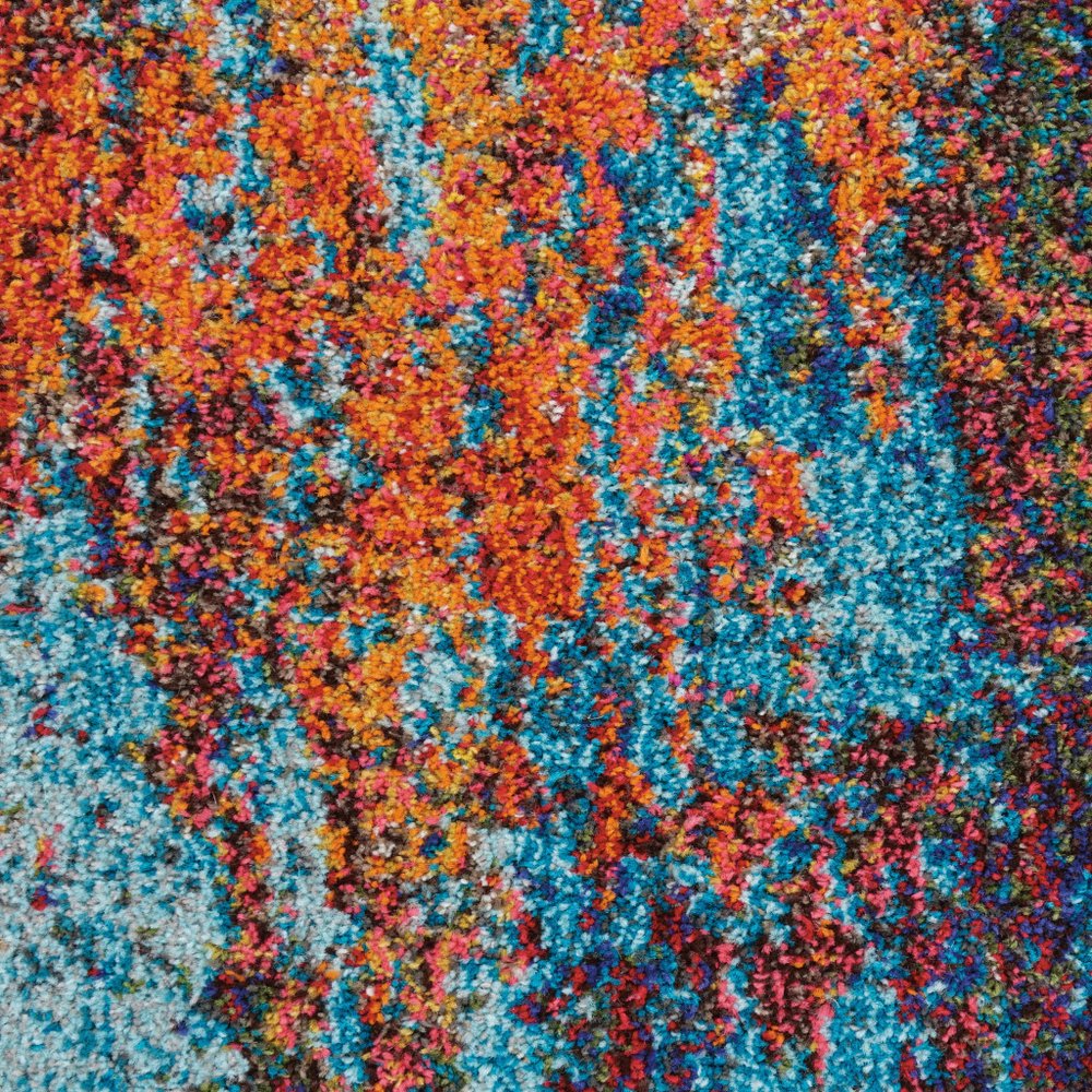 3' X 5' Atlantic Abstract Power Loom Non Skid Area Rug