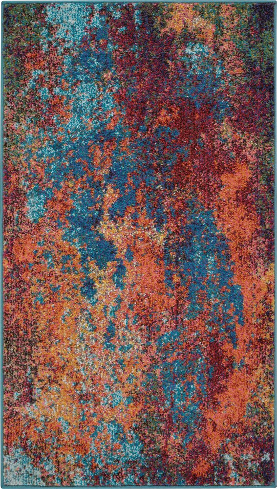3' X 5' Atlantic Abstract Power Loom Non Skid Area Rug