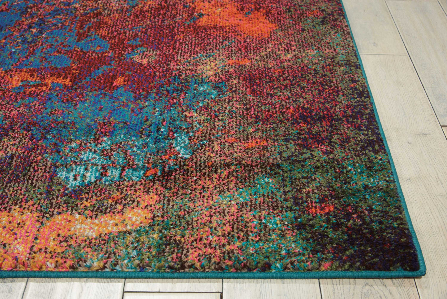 4' X 6' Atlantic Abstract Power Loom Non Skid Area Rug