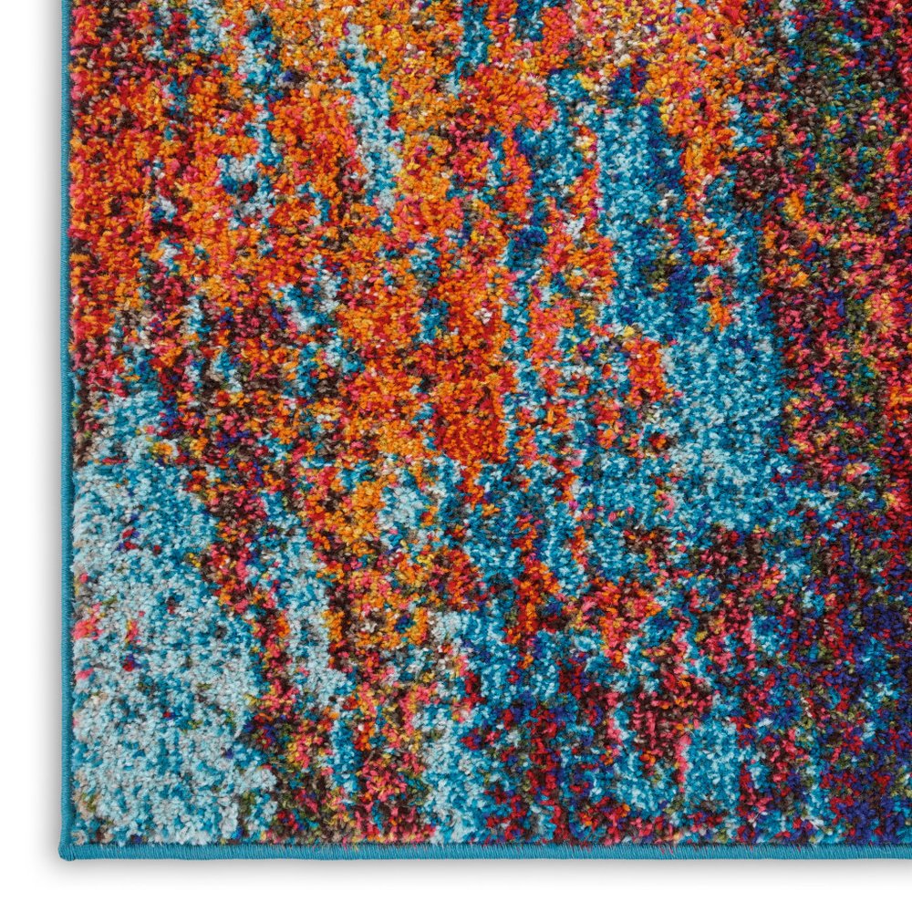 4' X 6' Atlantic Abstract Power Loom Non Skid Area Rug