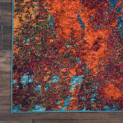 5' X 7' Atlantic Abstract Non Skid Area Rug