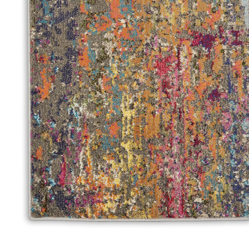 2' X 6' Sunset Abstract Power Loom Non Skid Area Rug